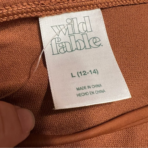 NWT Wild Fable Brown Knit Bikini Top Size L - Picture 5 of 6